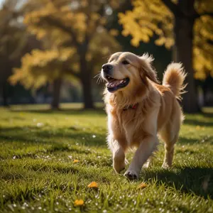 Golden Retriever in a Park thumbnail